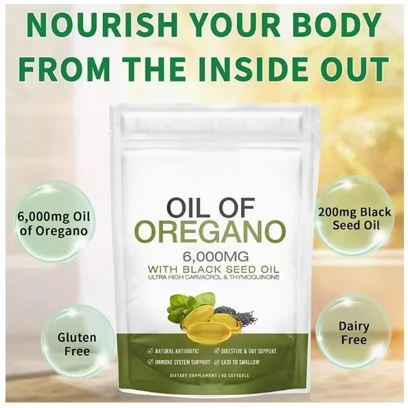 180 Softgels with Organic Black Seed Oil Capsules for Immune and Digestive Support Natural Herbal Wellness Supplement
