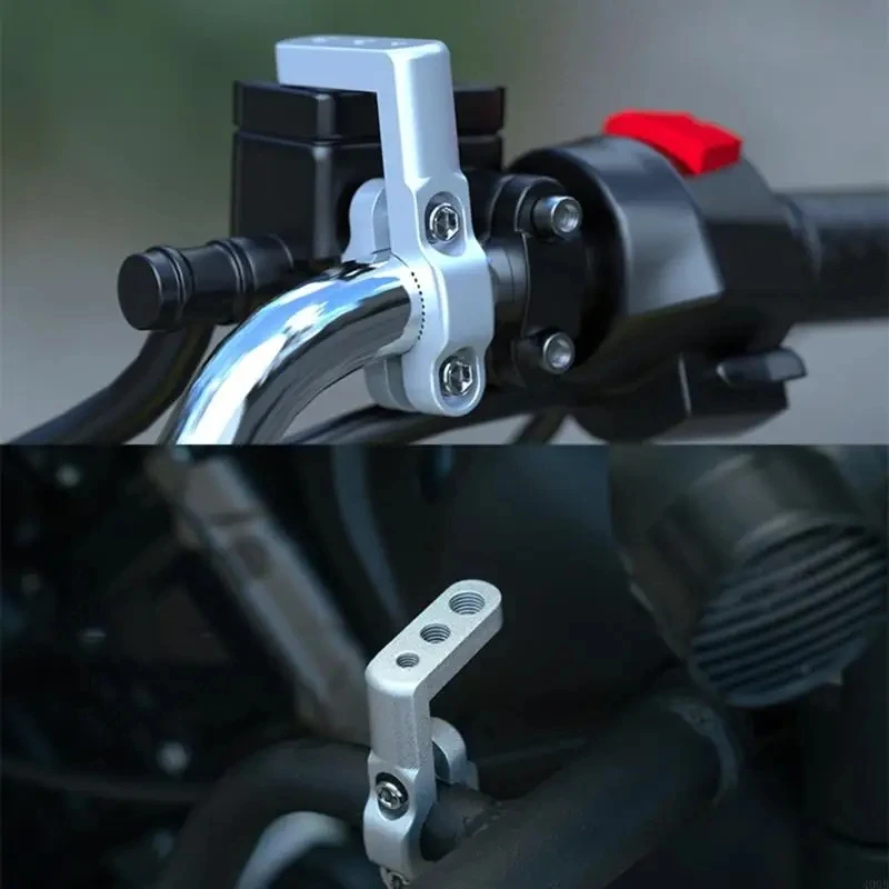 Aluminum Multifunction Motorcycle Handlebar Mount - Durable Bracket for Lights Navigation Rear View Mirror Fits 22mm Handlebar