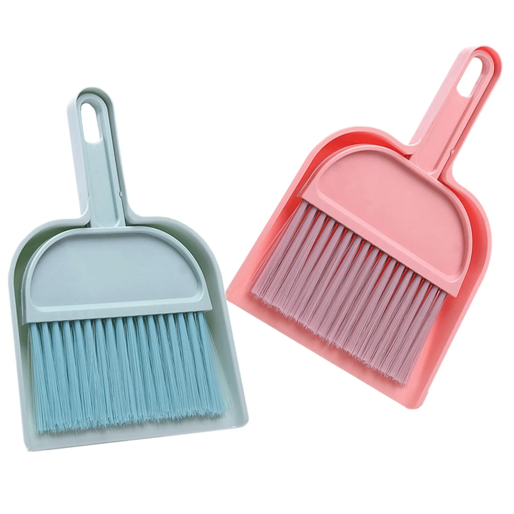 

2Set Mini Broom Dustpan Set Desktop Small Dustpan Brush Kit Portable Ergonomic Cleaning Tool for Tabletop Efficient Dust Removal