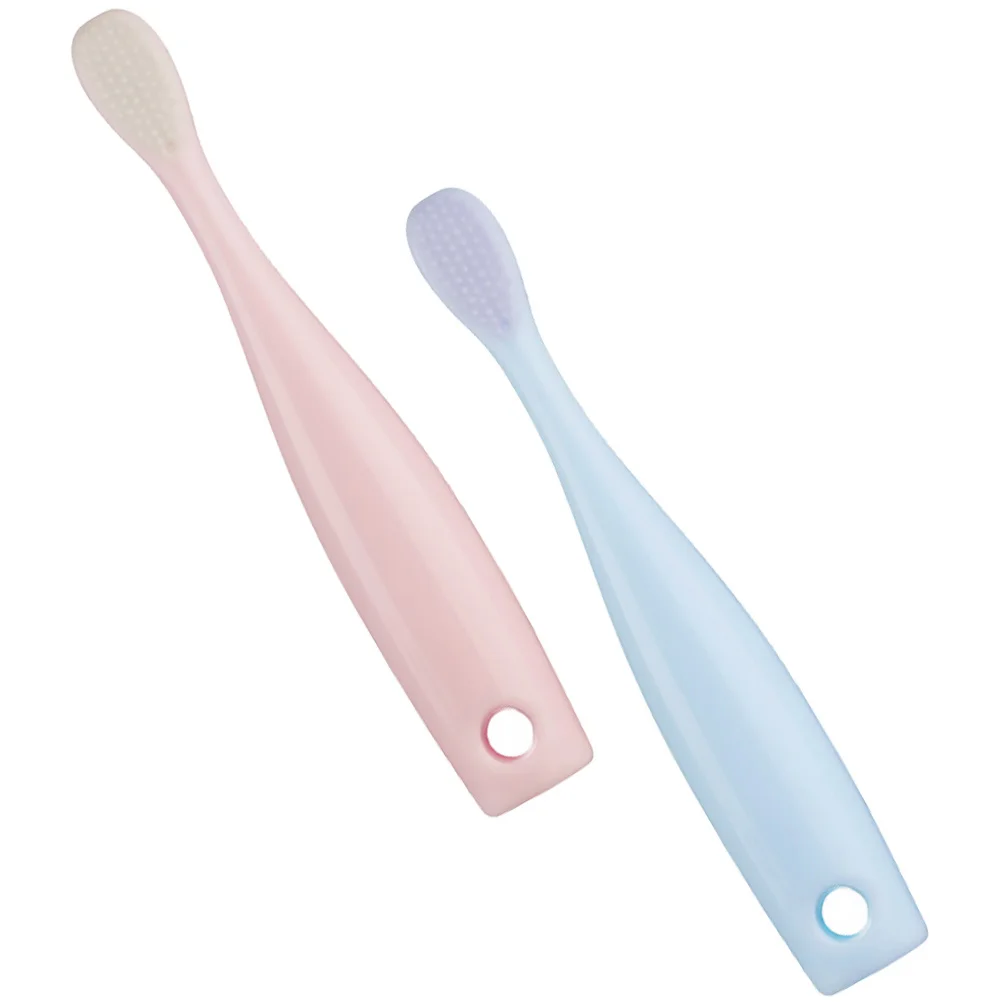 2 قطعة فرشاة أسنان الرضع لينة الخشن فرشاة أسنان الطفل تصميم مريح التنظيف العميق مريحة الاطفال الأسنان فرشاة التمريض #3