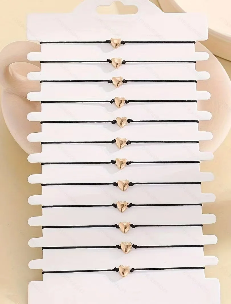 12 piece minimalist woven Devil's Eye adjustable stretch bracelet set suitable for couples to wear and friends to give gifts image 2