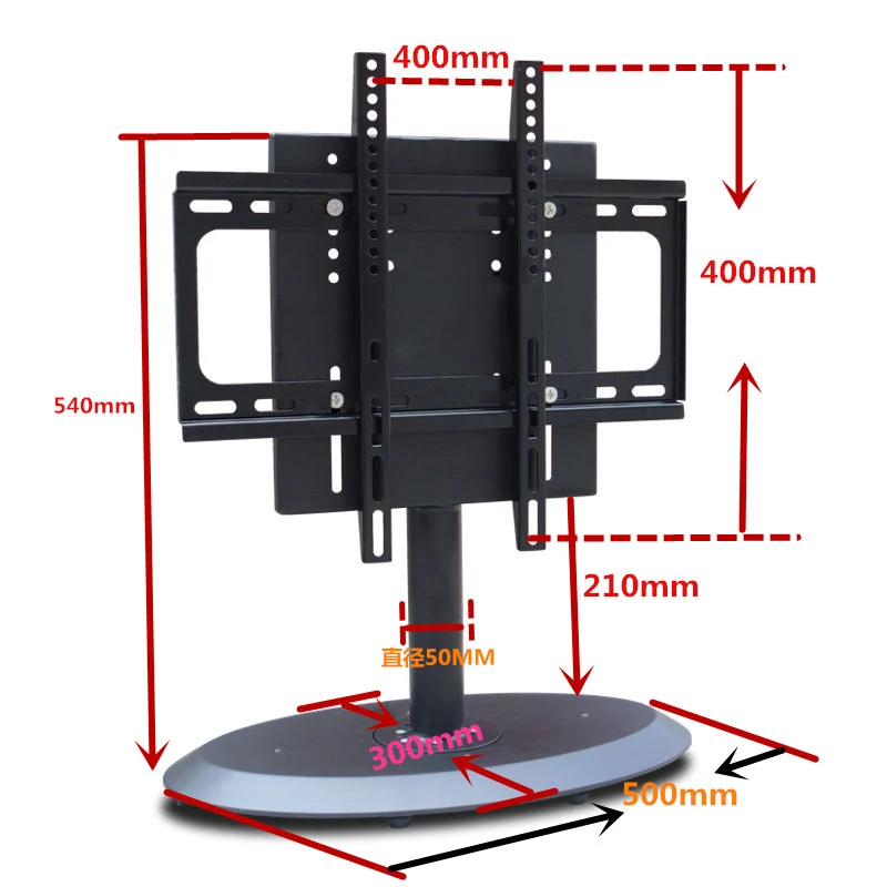 

NEW 26"-55" stainless steel LCD TV stand mounts bracket in Partition wall 360 rotate height adjust TV Swivel Bracket