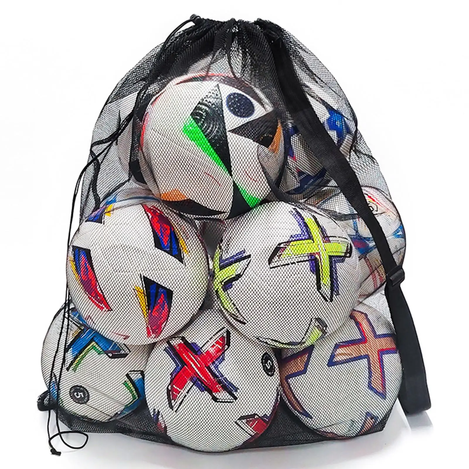 

Сетчатая сумка для спортивных мячей с регулируемым плечевым ремнем