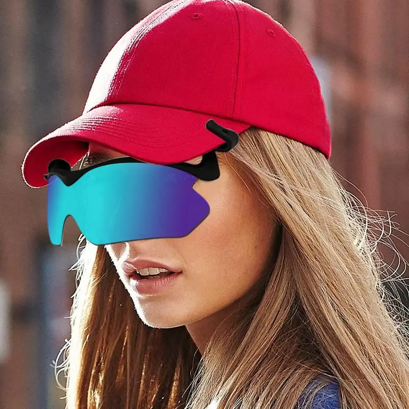 Clip On Sunglasses Women Ultra-Light Clip-On Sports Sunglasses For Hat Stylish Rimless Eyewear Cool Outdoor Fishing Sunglasses