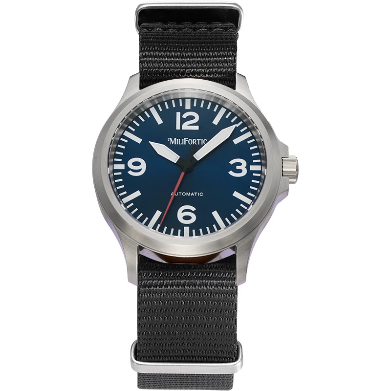 Milifortic 39mm Pilot Watch Man M096 Large Arabic Numerals Dial