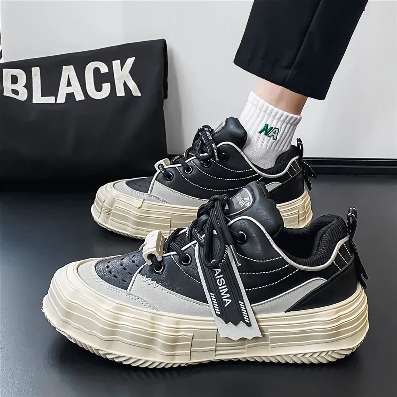 Height Increasing Flatform Shoes Thick Sole Clunky Sneakers Male Fashion Fitness Trainers Jogging Sneaker Casual Sports Men Shoe