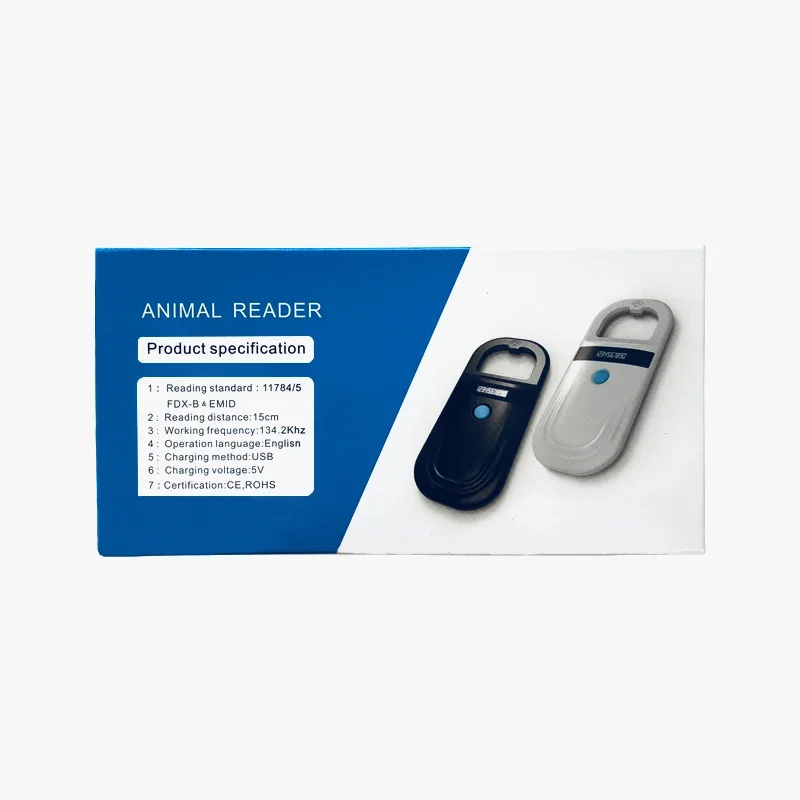 Handheld RFID Reader Pet Microchip Scanner for Animal RFID Chip and Dog Tags FDX-B Compatible