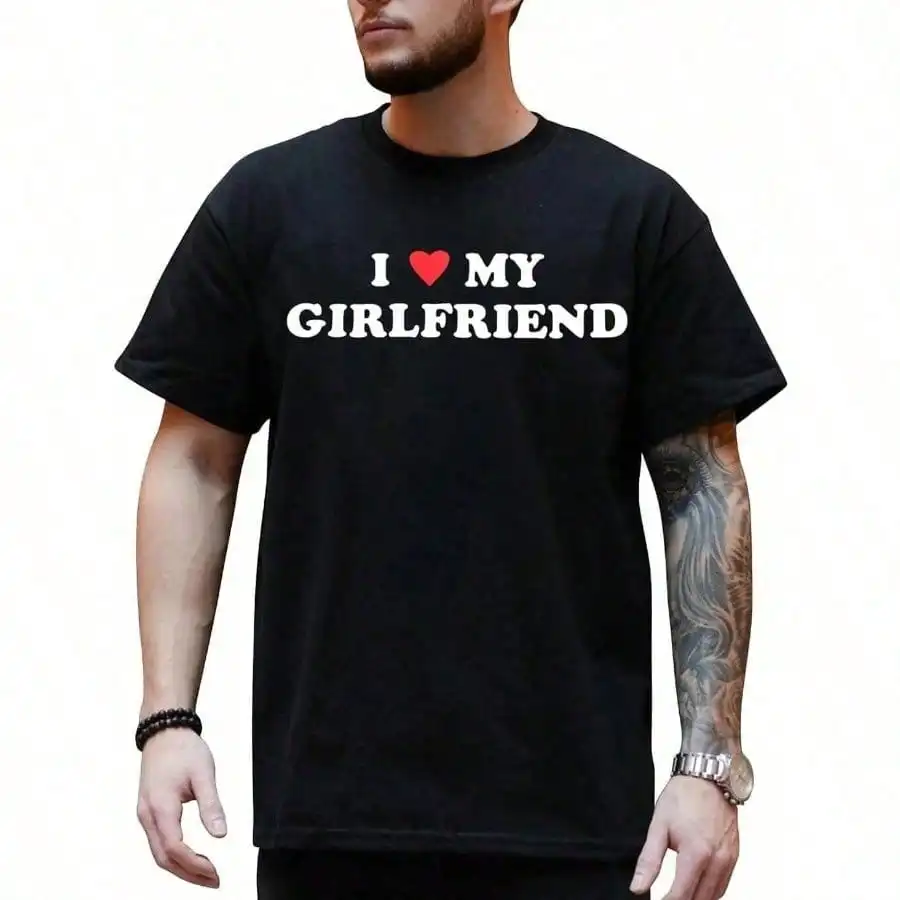 

I Love My Girlfriend Shirt Men Women I Love My Boyfriend Shirts Gf Bf Tee Valentine's Day Couples Matching Tee