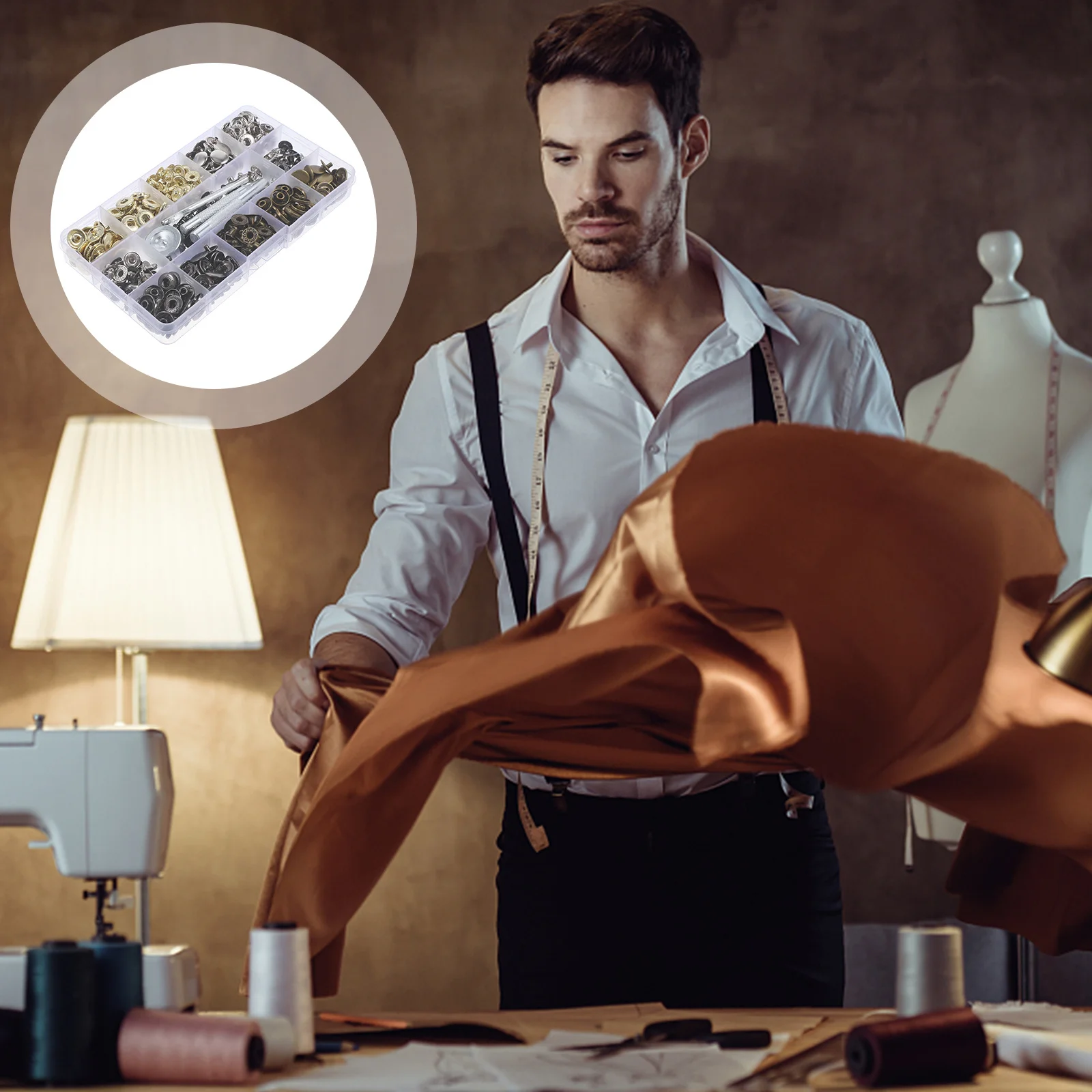 

1 Set Snap Buttons Kit Metal Snaps For Clothing Diy Decorative Fasteners Heavy Duty Press Studs For Coat Hat Scarf Shoes