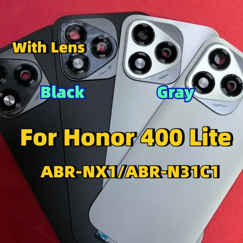 Battery Back Cover Housing For Honor 400 Lite ABR-NX1/N31C1 Rear Door Case Phone With Camera Frame Lens + Adhesive Tape