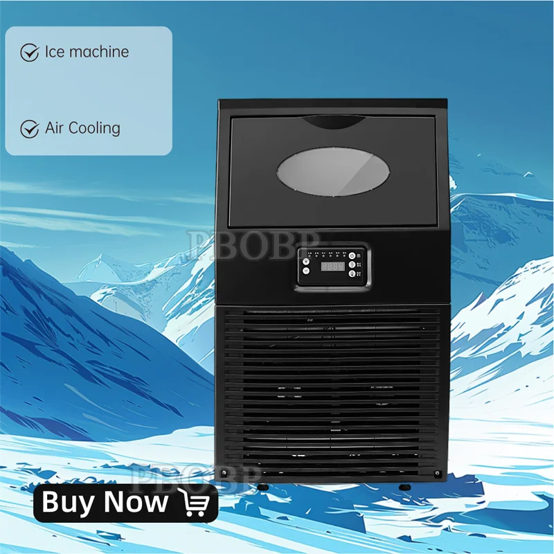 Big Production Commercial Ice Machine 220V Ice Maker Making Machine Electric Stainless Steel Square Snow Machine