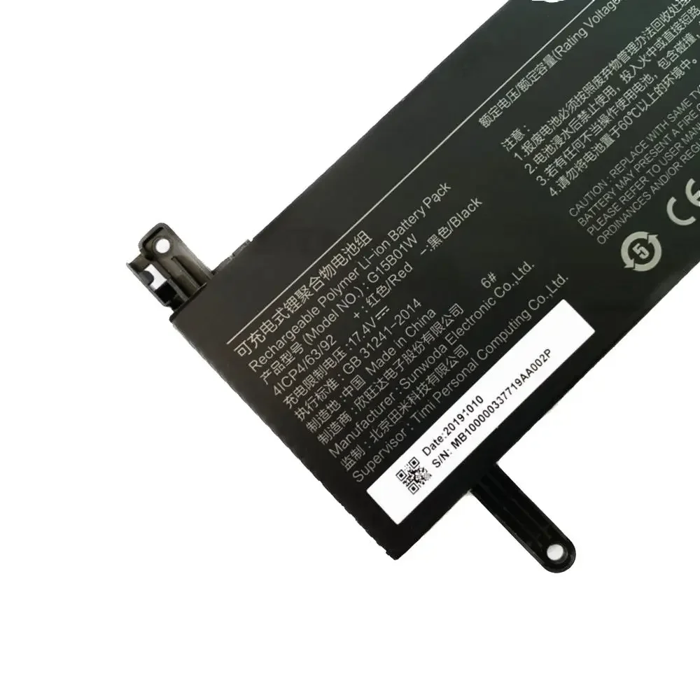 Brand New Original G15B01W 15.2V 55.02Wh Laptop Battery for Xiaomi Gaming 15.6'' 7300HQ 1050Ti 1060 171502-AK  TM1705 TM1801