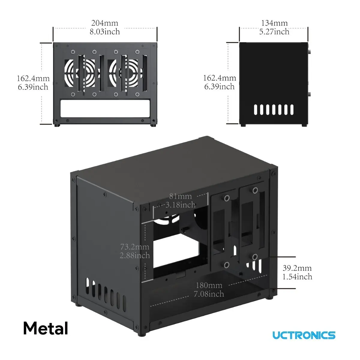 Imagem -03 - Uctronics-gabinete Completo Atualizado para Raspberry pi Cluster Compatível com pi 4b 3b Mais 3b e Outro Modelo b Casa até 4