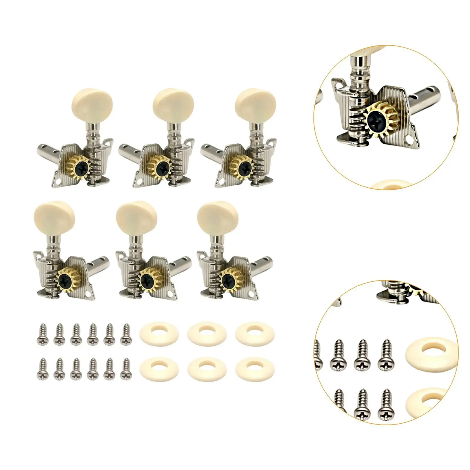 6x Guitar String Tuning Pegs Repair Machine Head Tuners for Musician Lovers