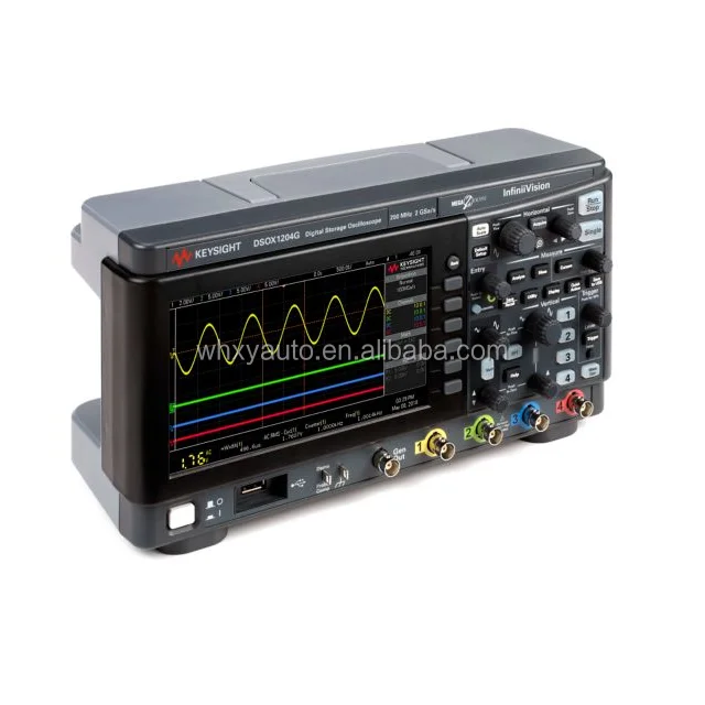 DSOX1204G Oscilloscope: 70/100/200 MHz, 4 Analog Channels, with a built-in Waveform Generator