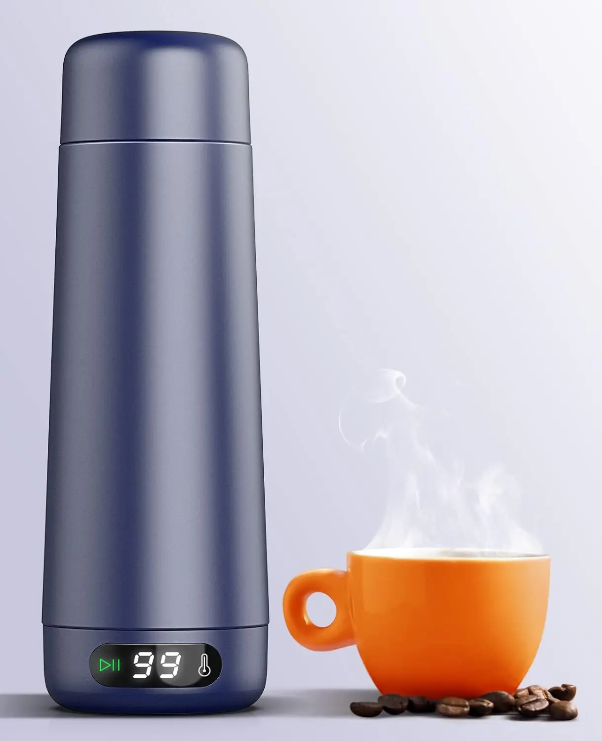 

Travel Kettle, Dual Voltage 110V-220V, 316 Stainless Steel, 6 Temp Settings, LCD Display, 370ml, for Tea & Coffee