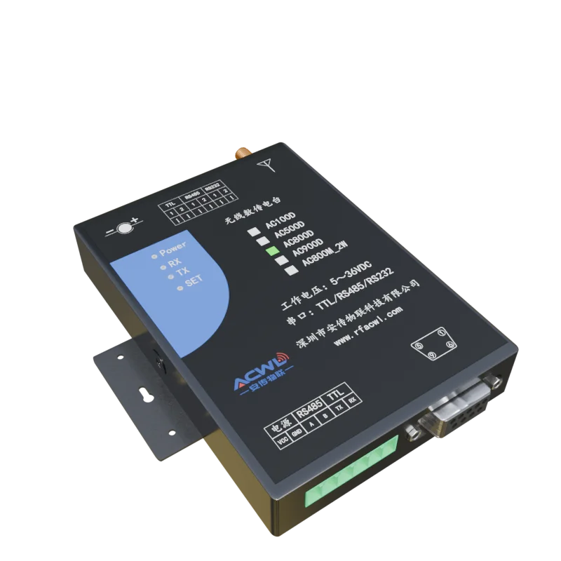 AC800D LoRa Spread Spectrum Radio Module with RS485 TTL RS232 Interfaces for Industrial Equipment Data Transmission
