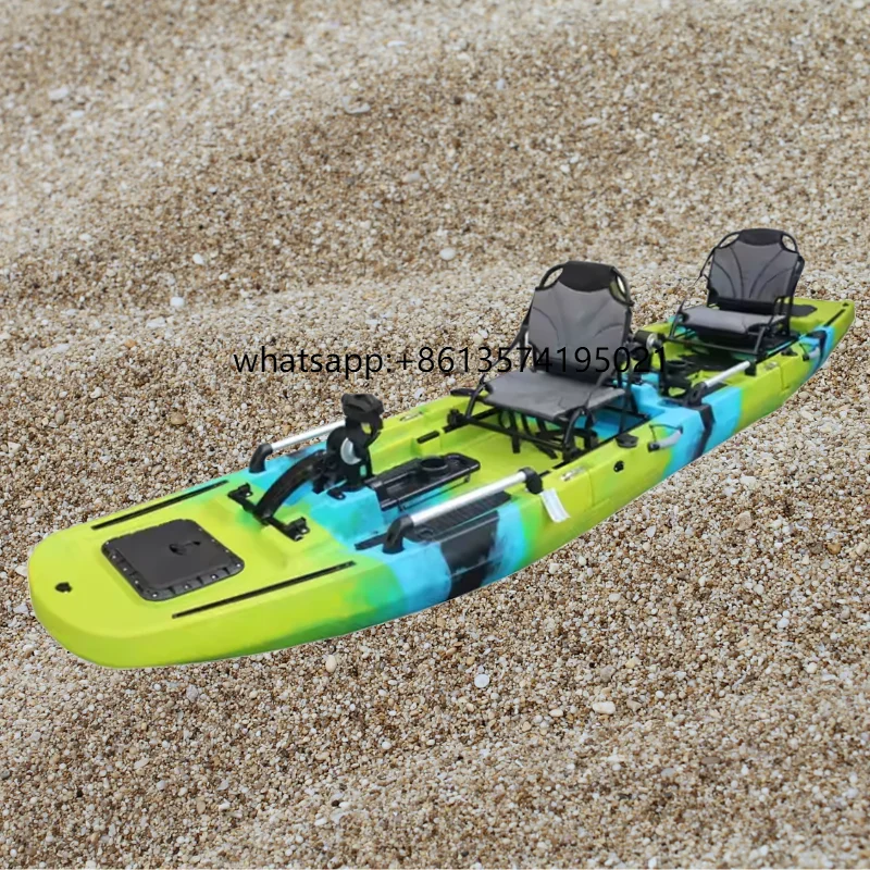

Three part modular Super Lightweight Solo System Pedal Drive Fishing Kayak Sit-On-Top for Lakes & Rivers with Comfortable Pedals