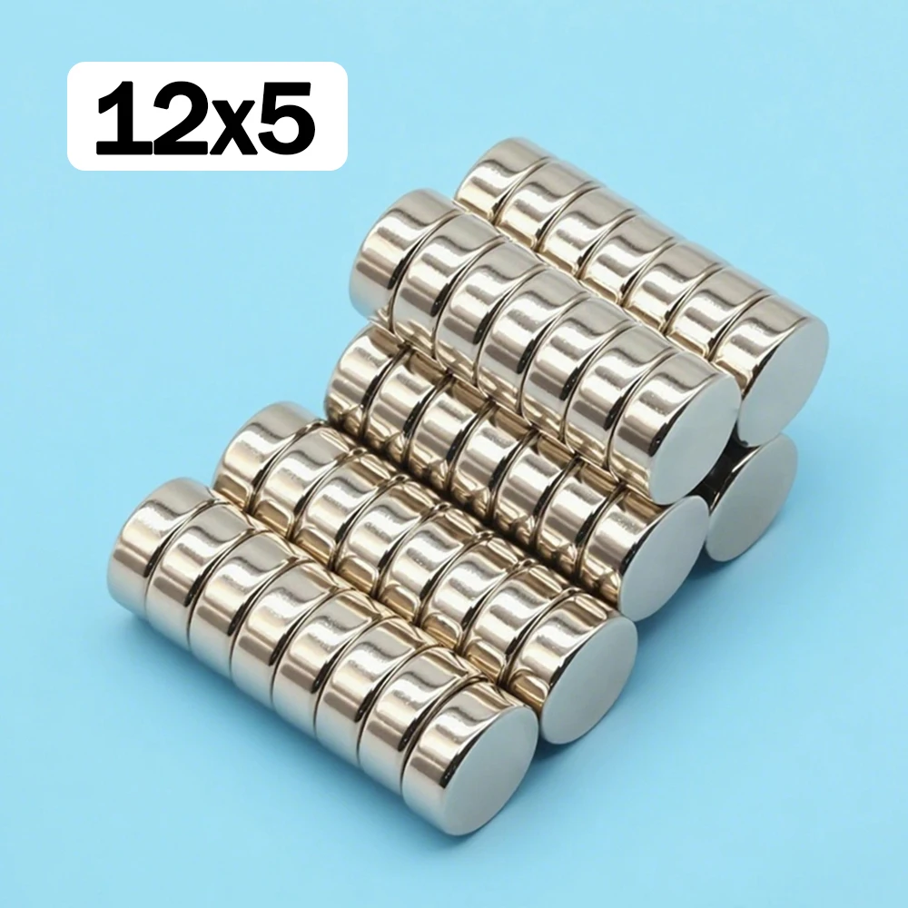 

12X5MM Powerful Neodymium Magnet Round Super Strong Magnets N35 NdfeB Permanent Magnetic imanes Refrigerator Magnet