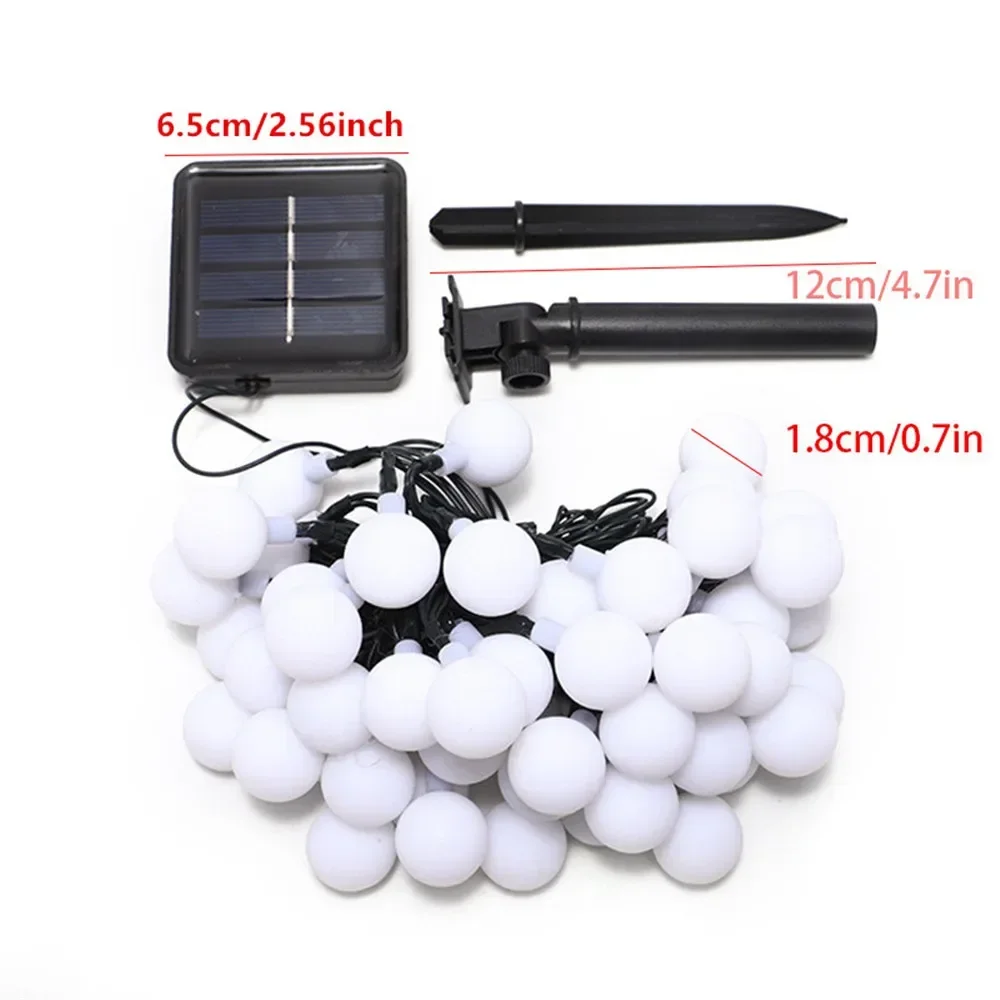 1 حزمة الشمسية سلسلة ضوء حديقة الشمسية غلوب الجنية أضواء 8 طرق للماء لحديقة في الهواء الطلق الزفاف عيد ميلاد أضواء ديكور #4