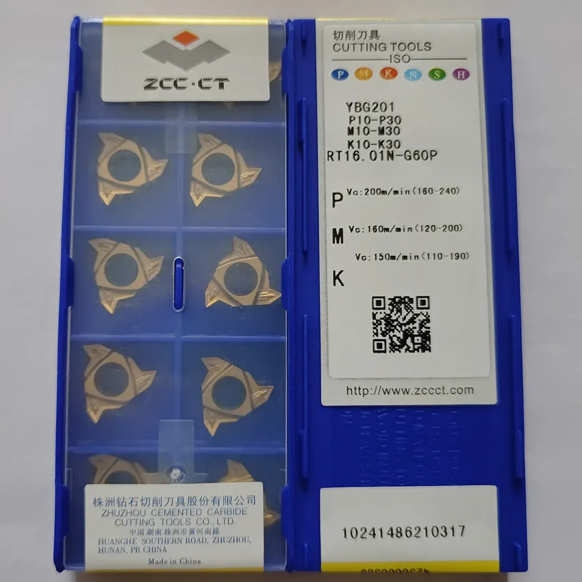 Imagem -06 - Cnc Carbide Threaded Inserts 10 Pcs Box Rt16.01w-g55p Ybg201 Rt16.01n-g55p Ybg201 Rt16.01w-g60p Ybg201 Rt16.01n-g60p Ybg201 Zcc.ct