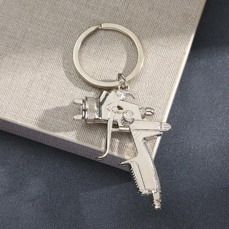 R7UF Miniature Water Guns Keychain Lightweight Pendant Rings Sophisticated Handmade Birthday Gift Jewelry for Daily Use