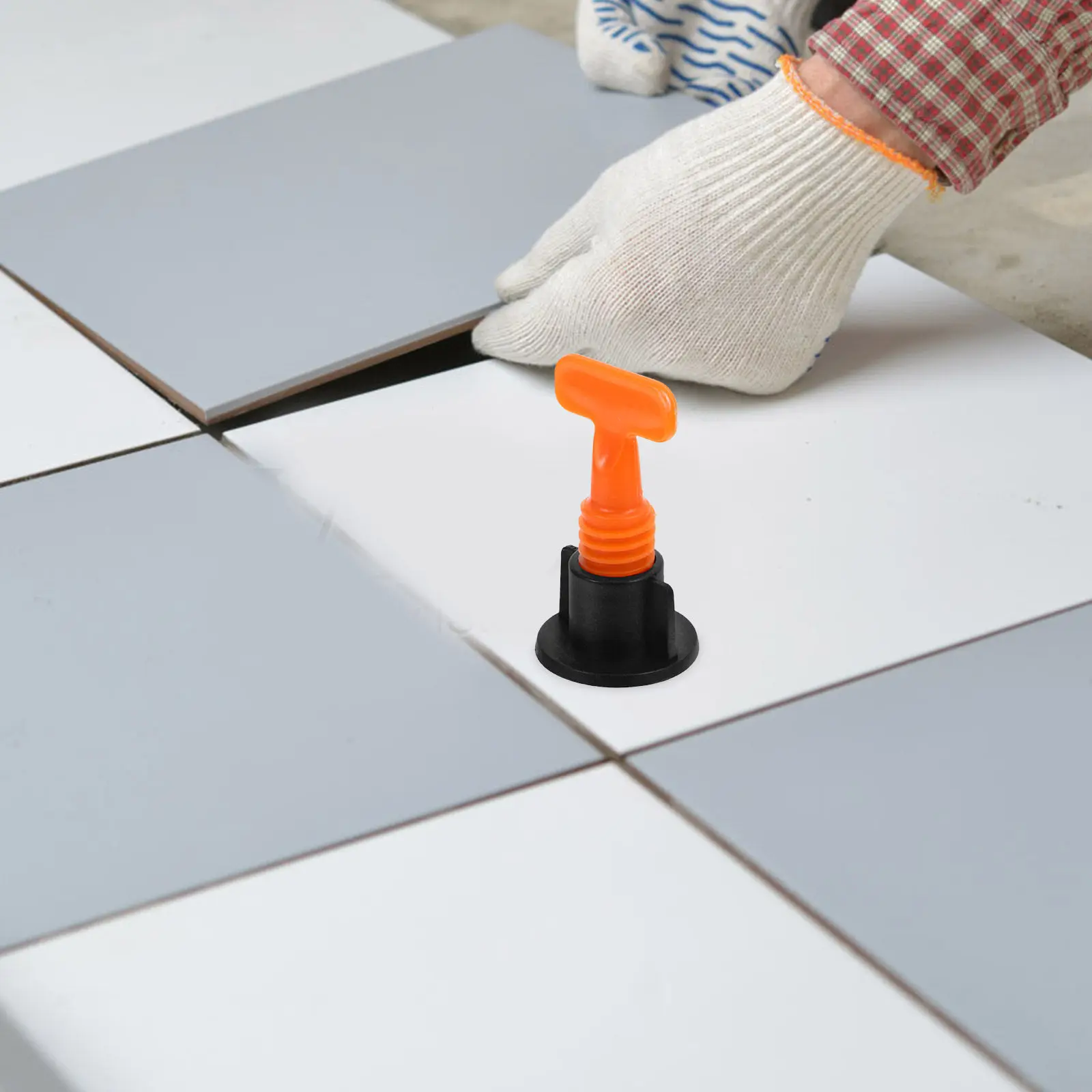 

50 комплектов пластиковых многоразовых выравнивателей для плитки T-образной формы, система выравнивания плитки для укладки на пол и стены, инструмент для выравнивания плитки