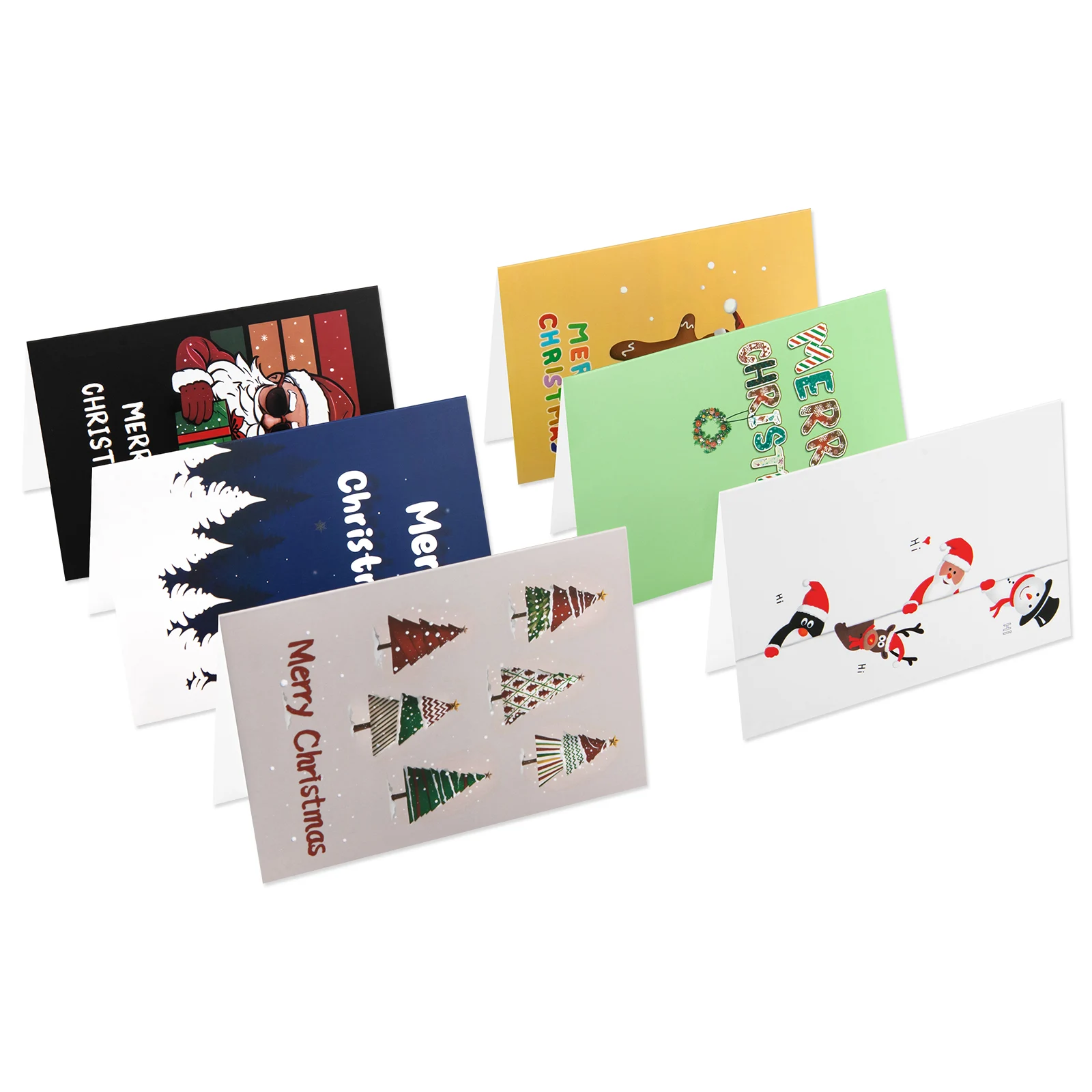 24 pcs 6x4 inch Weihnachts grußkarten mit Umschlägen Neujahrs karte in Box verpackt – Detail 3
