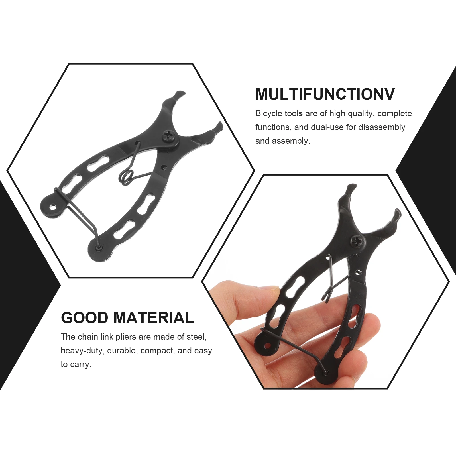 

Steel Chain Plier Quick Release Link Chain Installation Tool Bike Repair Wrench Accessory