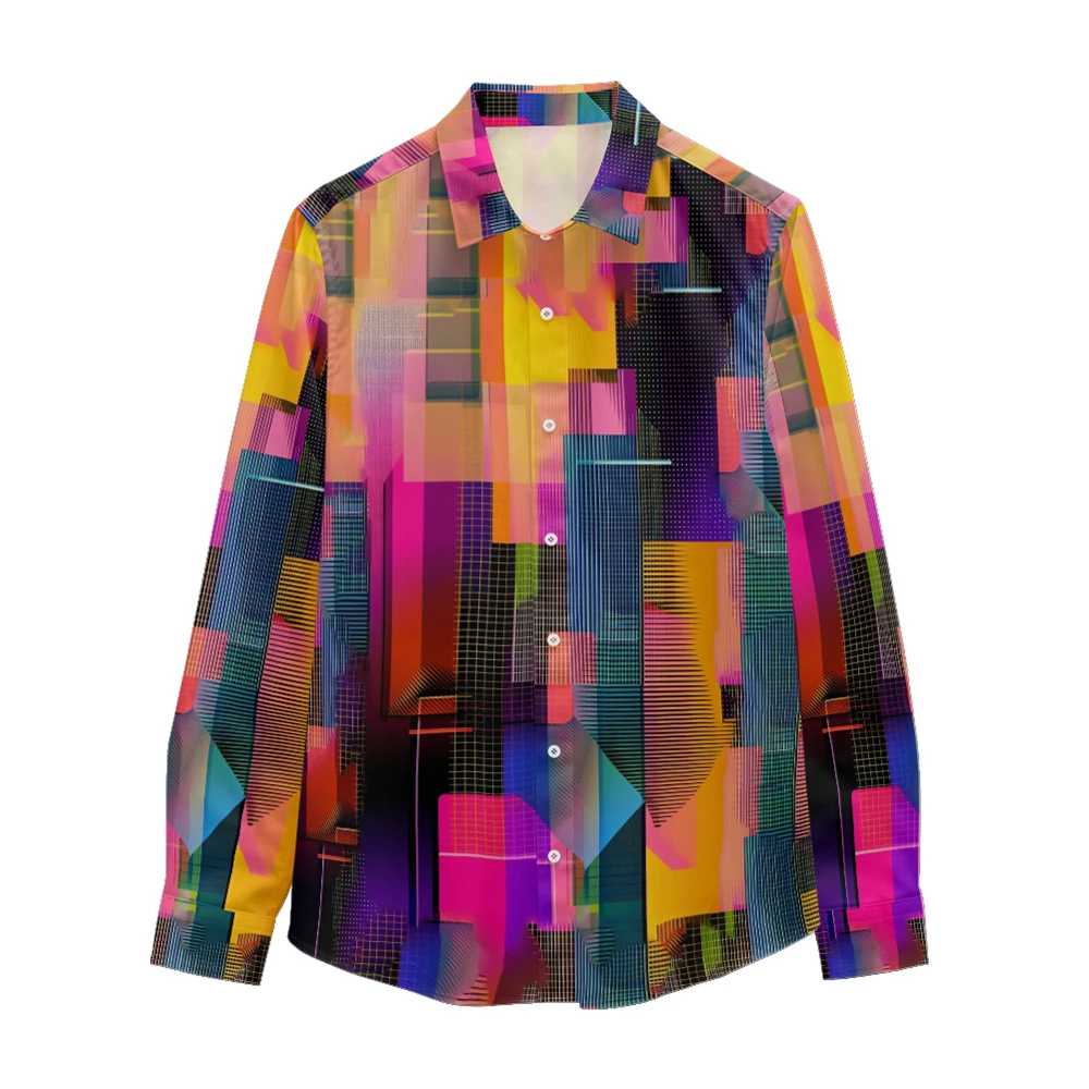 Technology strip printed long sleeved shirt, Spring and Autumn new style