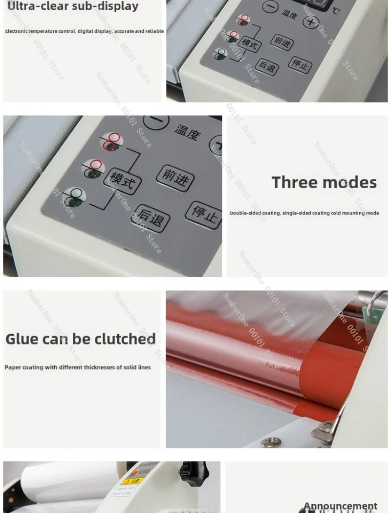 V350 type laminating machine with electronic temperature control and laminating machine for both hot and cold laminating