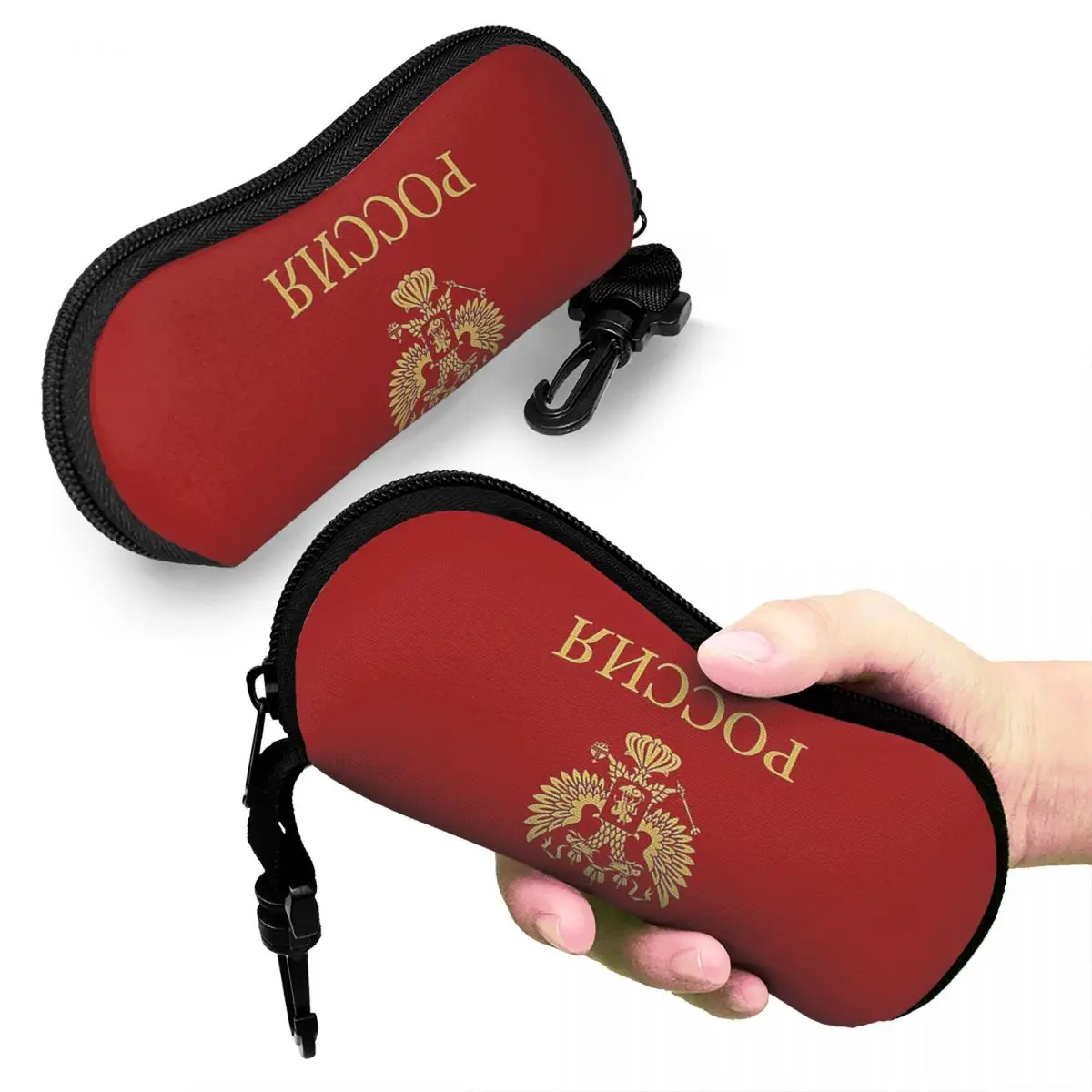 

Рoccnr Russia Gold Shell Glasses Case Protector Sunglasses Box Women Men Soft Eyeglasses Bag Pouch