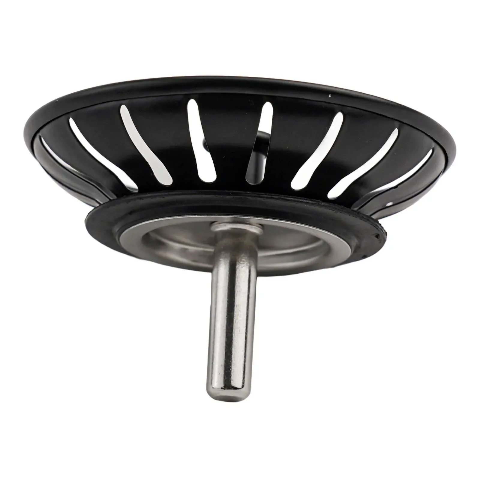 Easy To Clean Hole Blockages Replacement Black Black Kitchen Sink Simple Stem Ball Design Drain Waste Sink Replacement