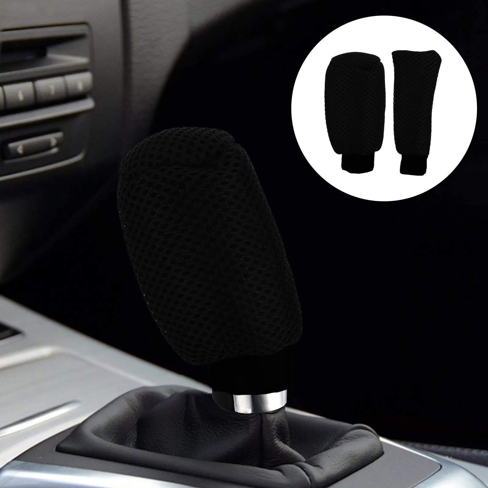 

3 set Universal Hand Brake Gear Shift Cover Mesh Anti-Slip Car Interior Gear Knob Protector Vehicle Shift Lever Cap