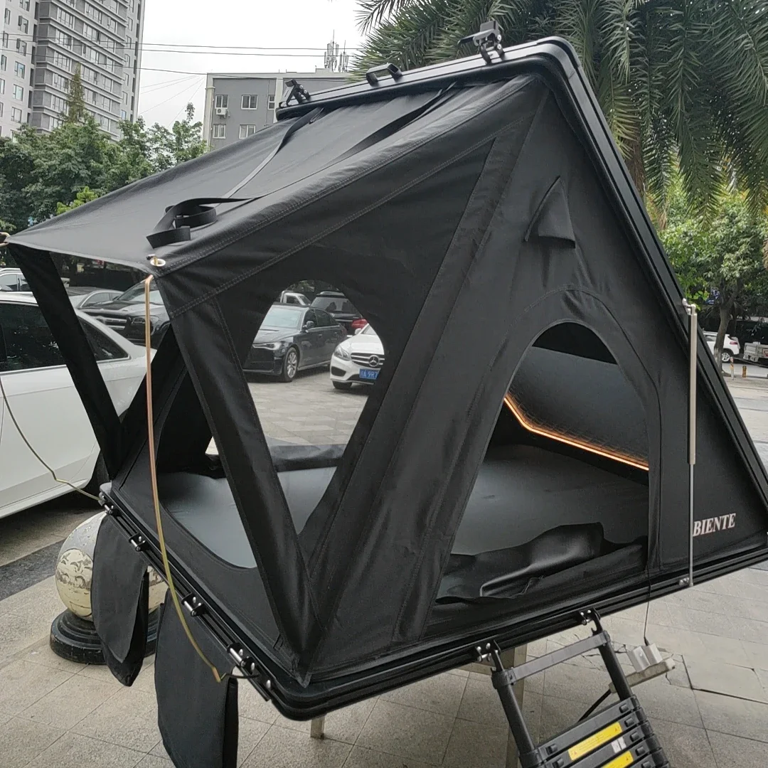 

Overland Accessories 3-4 Person Hard Shell Roof Top Tent 4x4 Tente De Toit Rigide Camping Rooftop Tent For Toyota