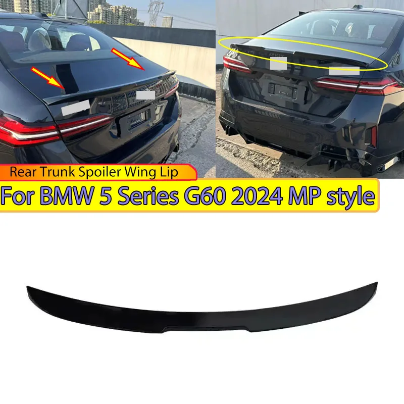 

For BMW 5 Series G60 2024 MP Style Rear Trunk Spoiler Wing Lip Rear Trunk Lid Tail Fin Airfoil Body Kits Tuning Auto Parts