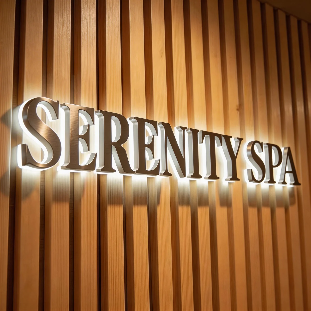 Custom Waterproof 3D Metal Acrylic LED Luminous Letter Sign Massage Therapy Spa Business Logo Outdoor Storefront Door Signage - view 3
