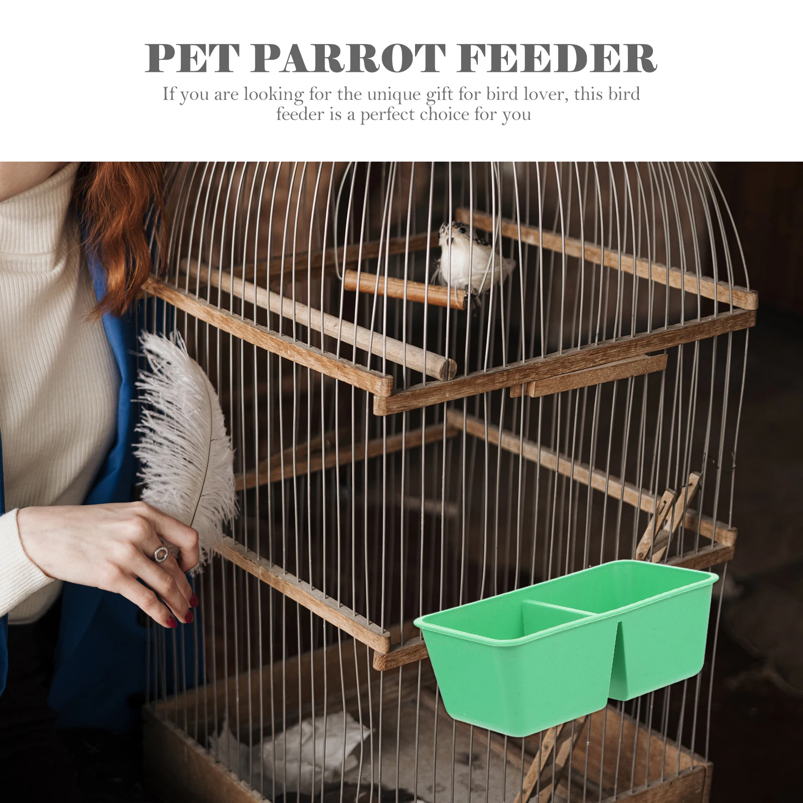 

15pcs Green Bird Feeding Bowls Durable Plastic Conjoined Feeders for Parrots Pet Supplies Waterproof Bite Resistant Affordable