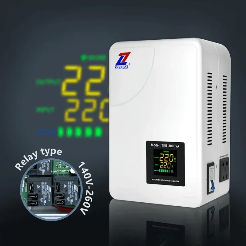 Single Phase With Digital Display 1kva 2kva 3kva 5kva 8kva 10kva wall mount ac automatic voltage regulators/stabilizers