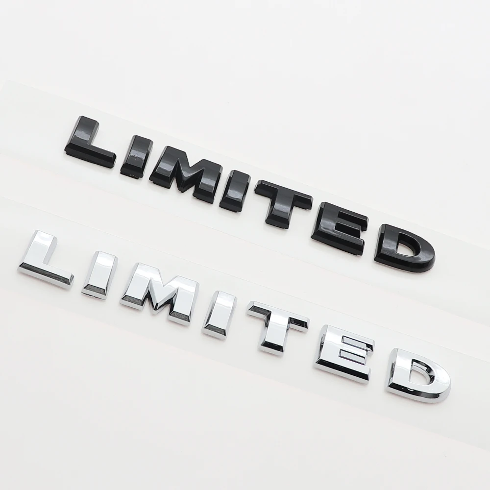 1PC 3D ABS LIMITED Car Letter Logo Sticker Tail Bumper Badge Auto Rear Trunk Emblem Styling Accessories JP