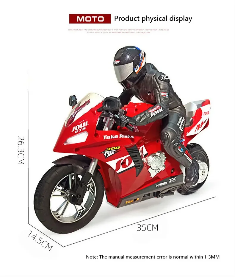 RC Stunt Motorfiets Auto 1/6 Hoge Snelheid Motor Model 2.4G Radio Control Auto Op afstand bestuurbare Speelgoed Drift Auto Speelgoed Voor Jongens Kid