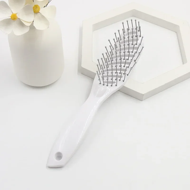 Professional Portable Travel Folding Hair Brush Compact Pocket Hair Comb Double Headed Anti Static Comb 2 Colors