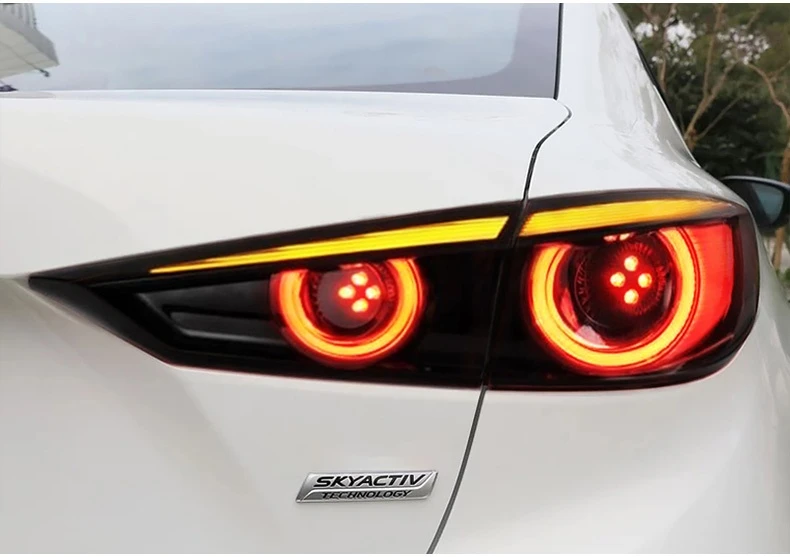 

Светодиодные задние фонари для Mazda 3 Axela 2014-2019, противотуманные фары, дневные ходовые огни, стоп-сигналы, указатели поворота, установка Plug and Play