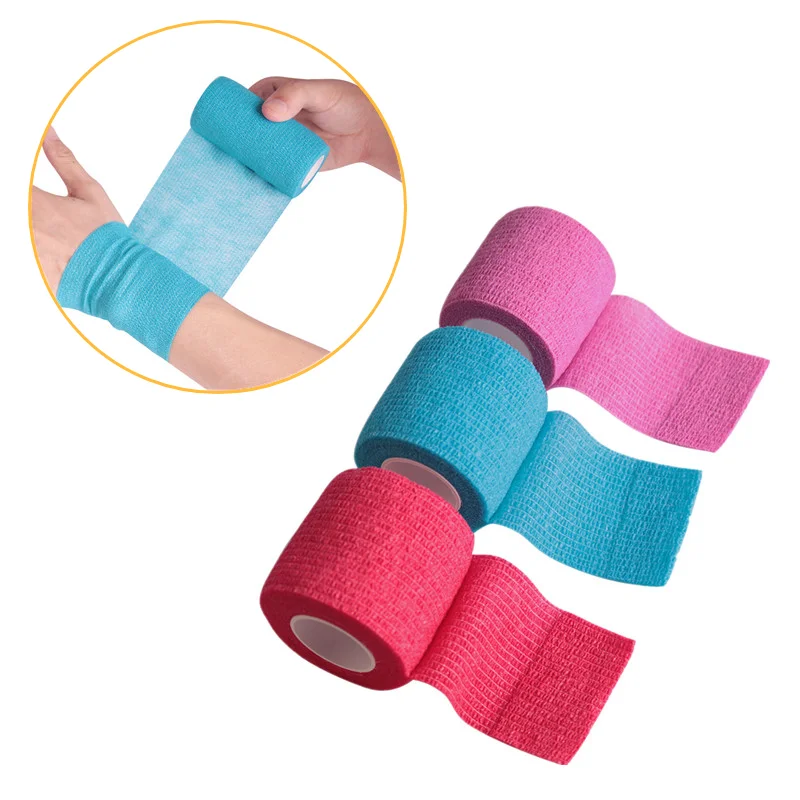 1 Roll Elestic Bandages for Sports Adhesive Arm Leg Wound Dressing Bandages Nonwovens Skin Patches First Aid Gauze Tape Bandage