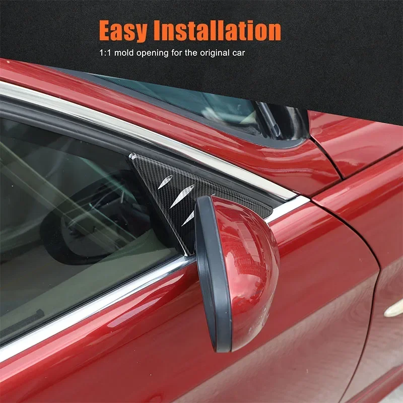 

For BMW 3 Series E90 2005-2012 ABS Carbon Fiber Car Rearview Mirror Triangle A-pillar Decorative Cover Car Accessories