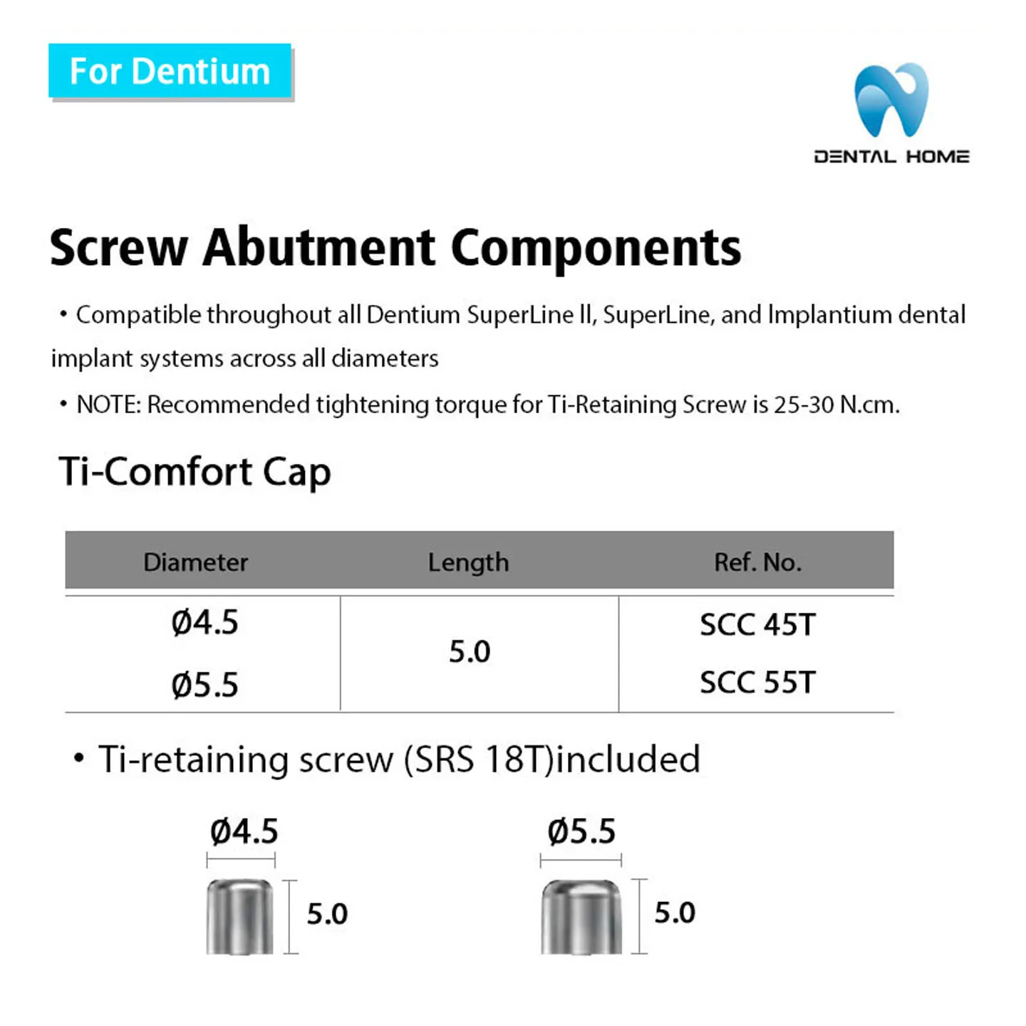 For Dentium Multi-Unit Healing Cap Dental Implant Abutment Caps for Oral Surgery Recovery