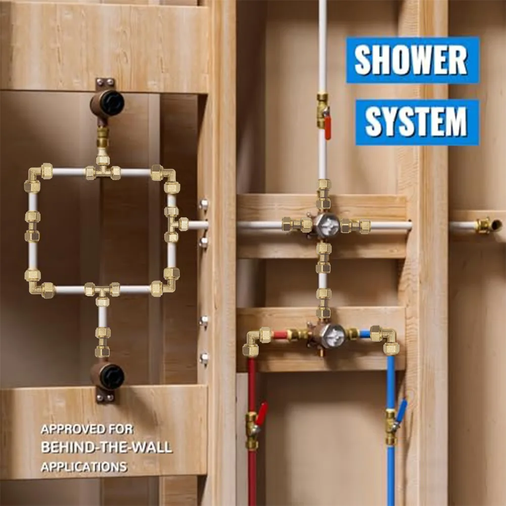 

Алюминиево-пластиковые трубы, медные фитинги, комплект бессвинцовых нажимных фитингов PEX, простая установка, латунные муфты, внутренние и внешние коленки для проволоки