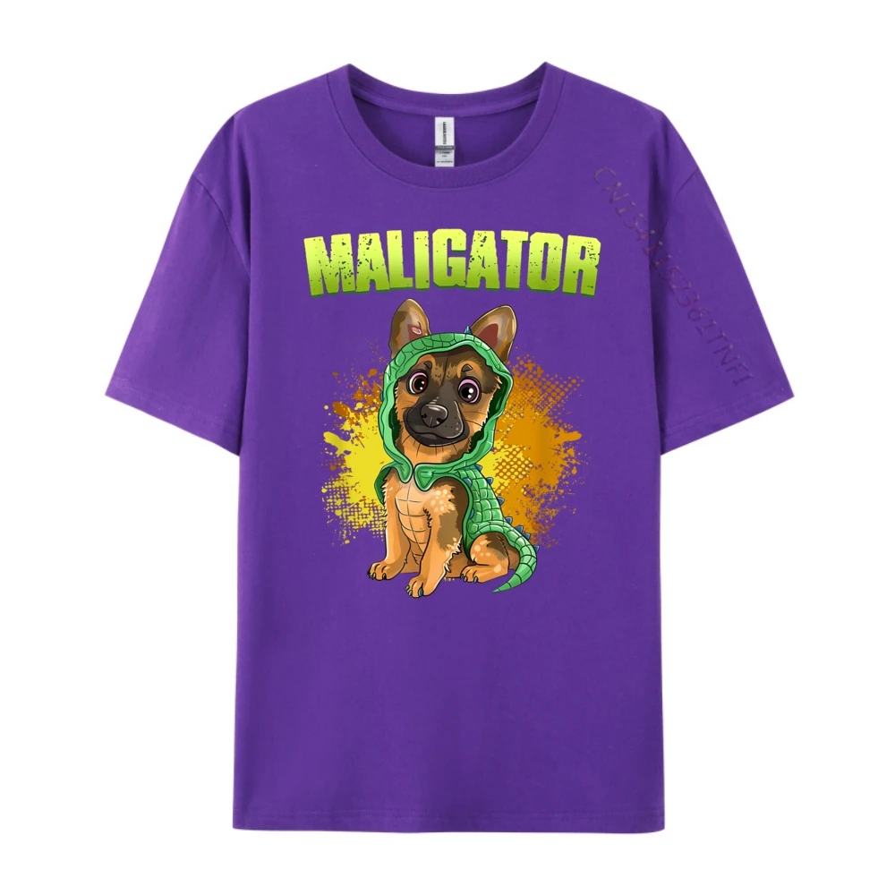 Belgian Malinois Maligator Streetwear Female T-Shirt HOLIDAYS Funny Printed Short Sleeve Tee Shirt Men