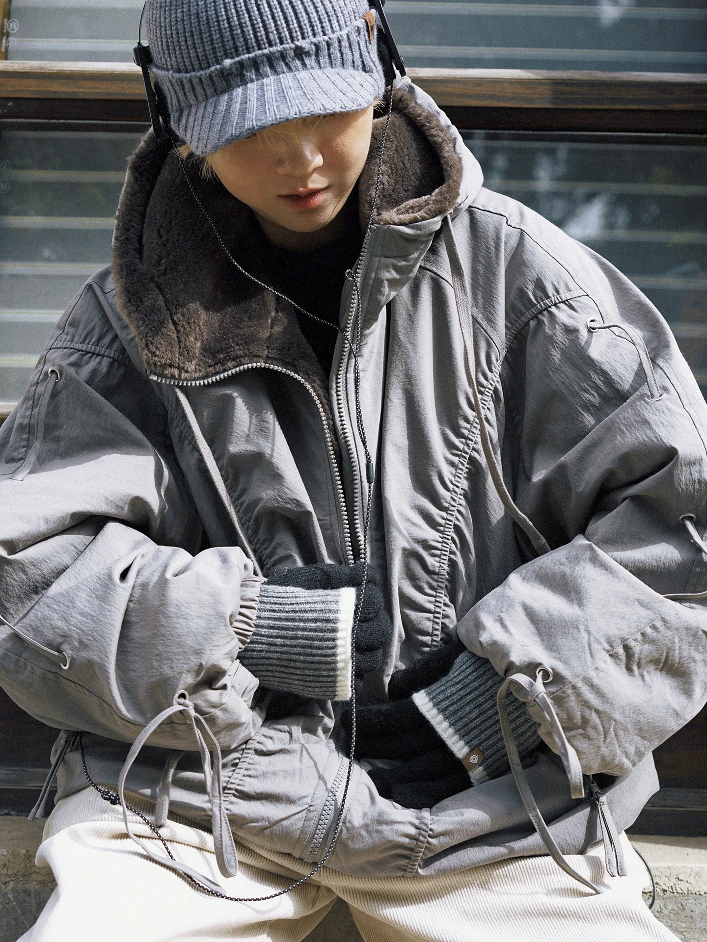 

STILLYOU Retro Street Sle Heavyweight Hooded Jaet Thiened Warm Cotton Coat Winter Faion Women's Casual Wear