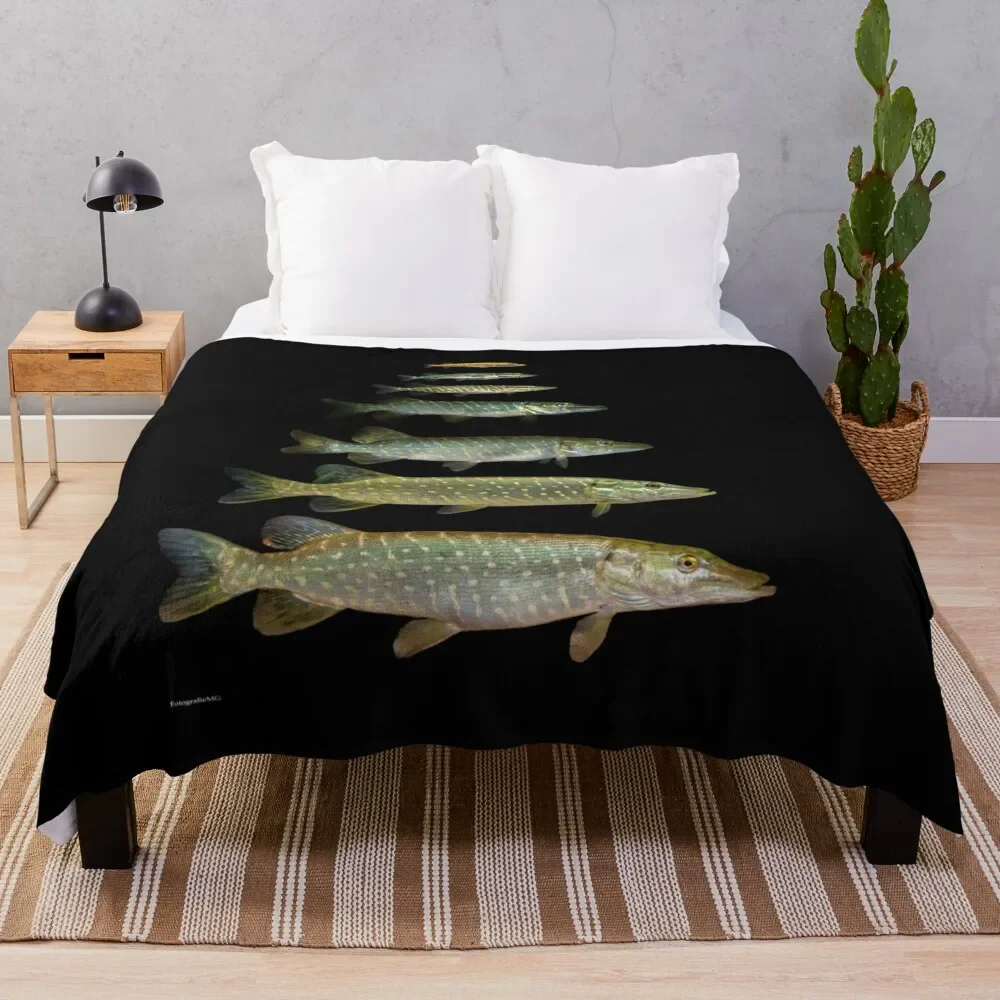 

Northern Pike Throw Blanket Large Soft Beds Plaid Blankets